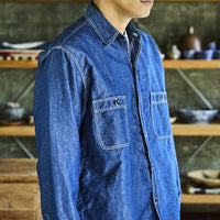 orslow / SUPIMA 100/2 LINEN DUNGAREE WORK SHIRT