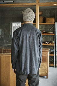 orslow   RELAX FIT MELANGE FLANNEL SHIRT GRAY CHECK 01-8270-160