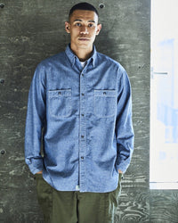 orslow   RELAX FIT CHAMBRAY WORK SHIRT