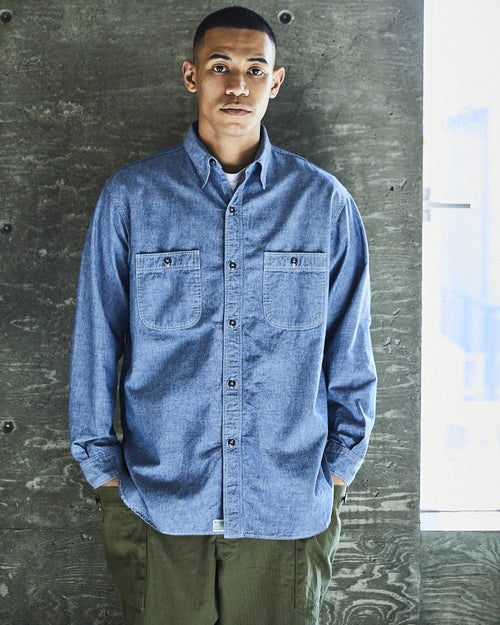 orslow RELAX FIT CHAMBRAY WORK SHIRT