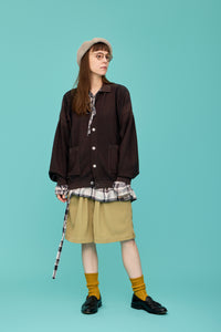 YASHIKI   Kokuu Collar Cardigan （穀雨）BROWN   YSK-26SS-KN03