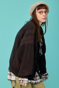 YASHIKI   Kokuu Collar Cardigan （穀雨）BROWN   YSK-26SS-KN03