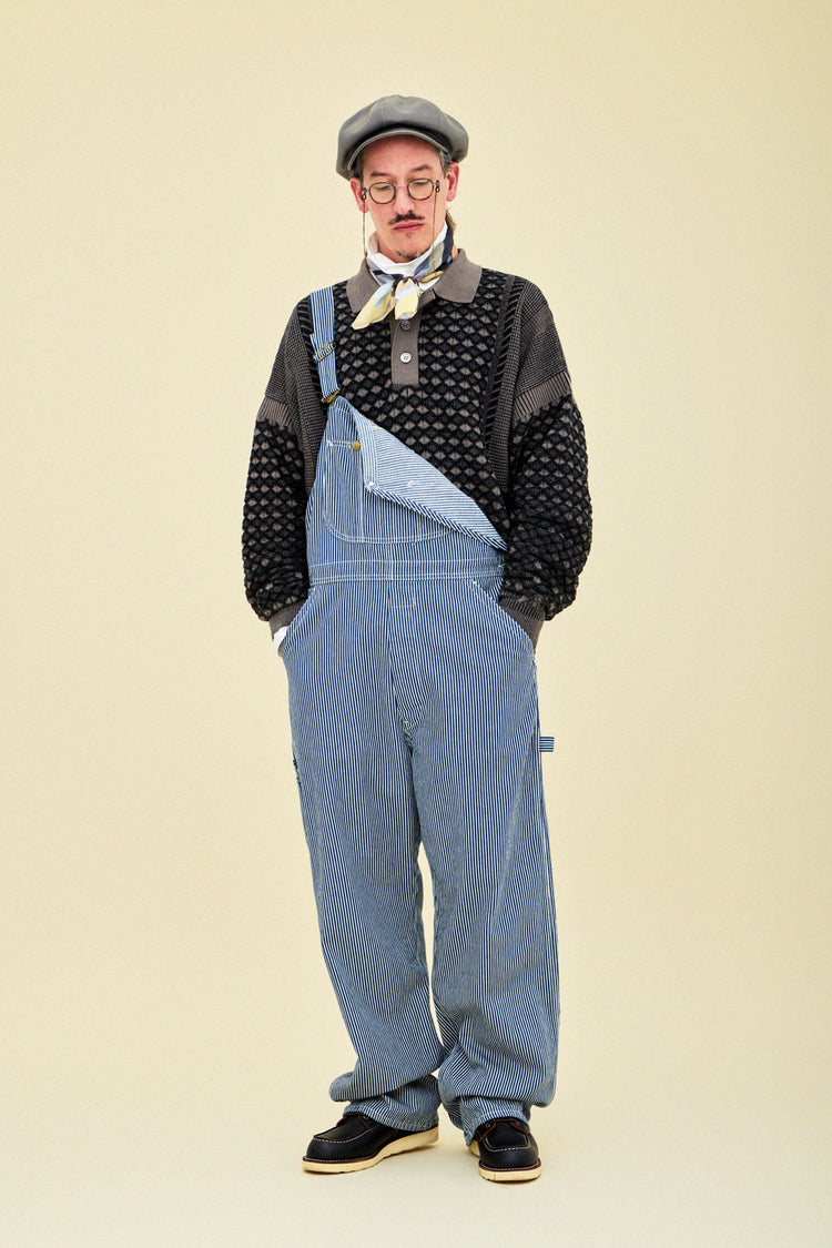 YASHIKI  YSK-25AW-KN06    Rikka Knit Polo（六花） NAVY