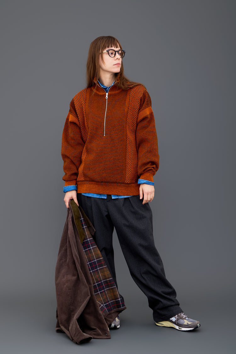 YASHIKI    Karita Half Zip Knit （苅田）YSK-26AW-KN06 BLACK