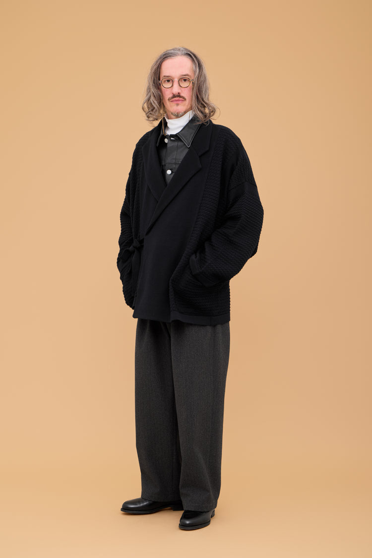 YASHIKI    Akiugumo Knit Jacket（秋雲）YSK-26AW-KN07 BLACK