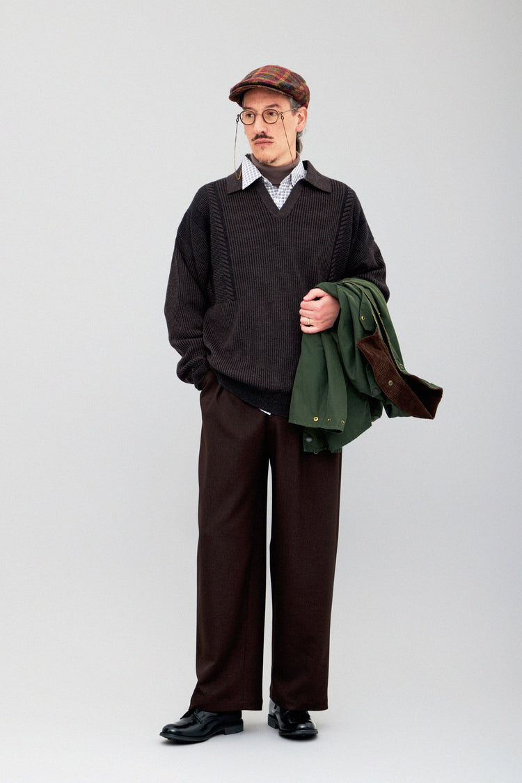 YASHIKI  Setsuen  Skipper Knit（雪煙） BLACK