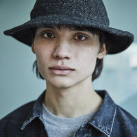 orslow / HARRIS TWEED HAT BLACK