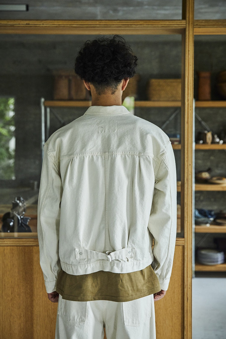 orslow  TYPE1 40'S PLEATED FRONT BLOUSE DNM ECRU（KINARI）