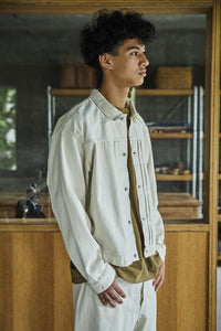 orslow  TYPE1 40'S PLEATED FRONT BLOUSE DNM ECRU（KINARI）