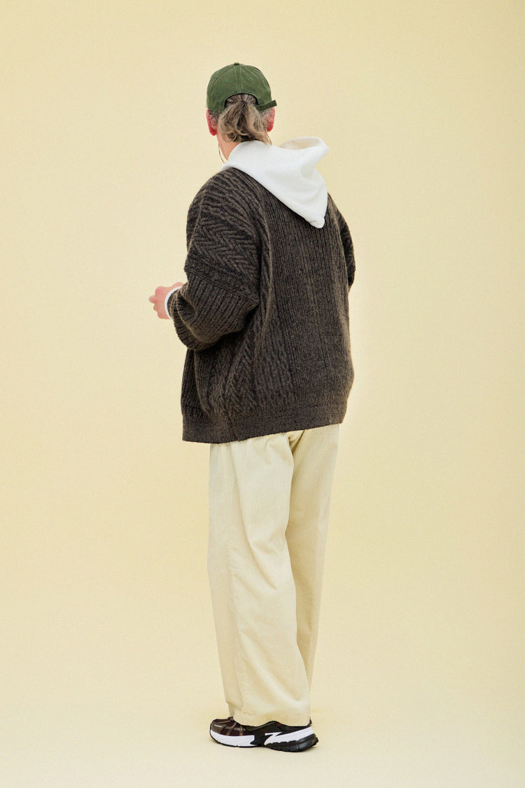 YASHIKI  Sekkei mohair Cardigan（雪景） BLACK