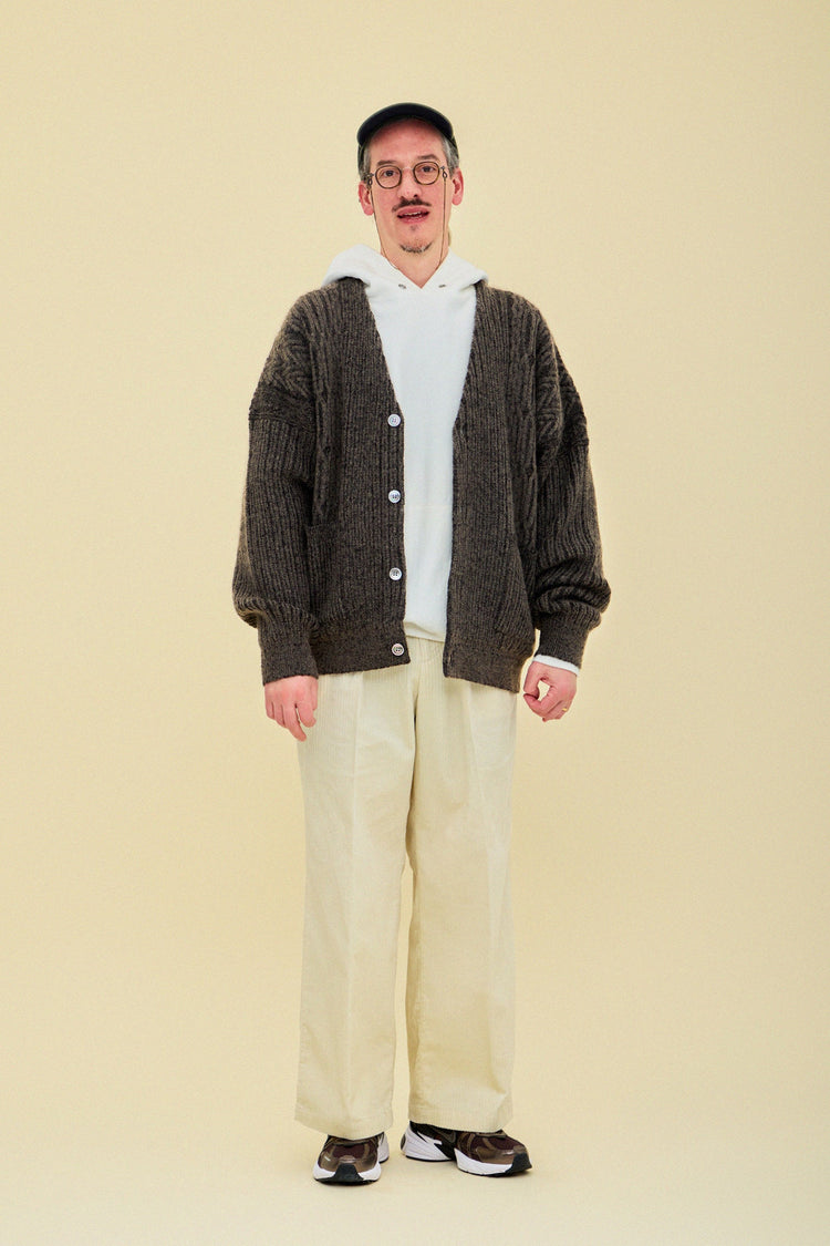 YASHIKI  Sekkei mohair Cardigan（雪景） BROWN