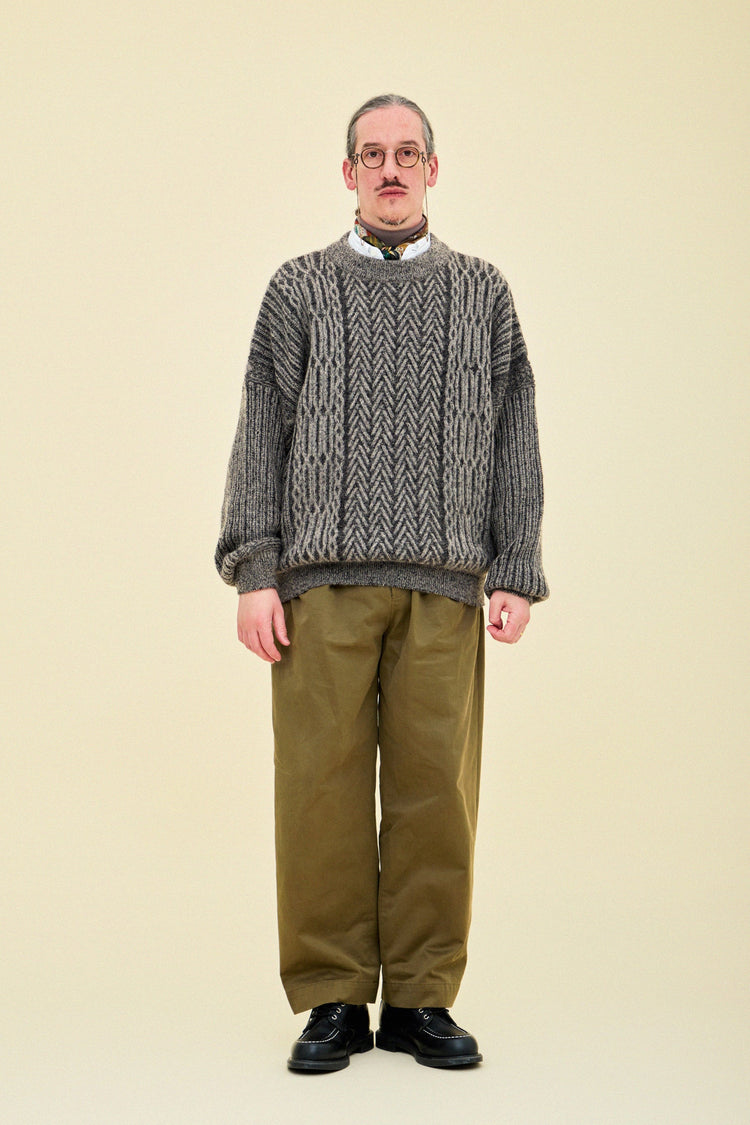 YASHIKI  Sekkei mohair Knit（雪景） BEIGE YSK-25AW-KN11