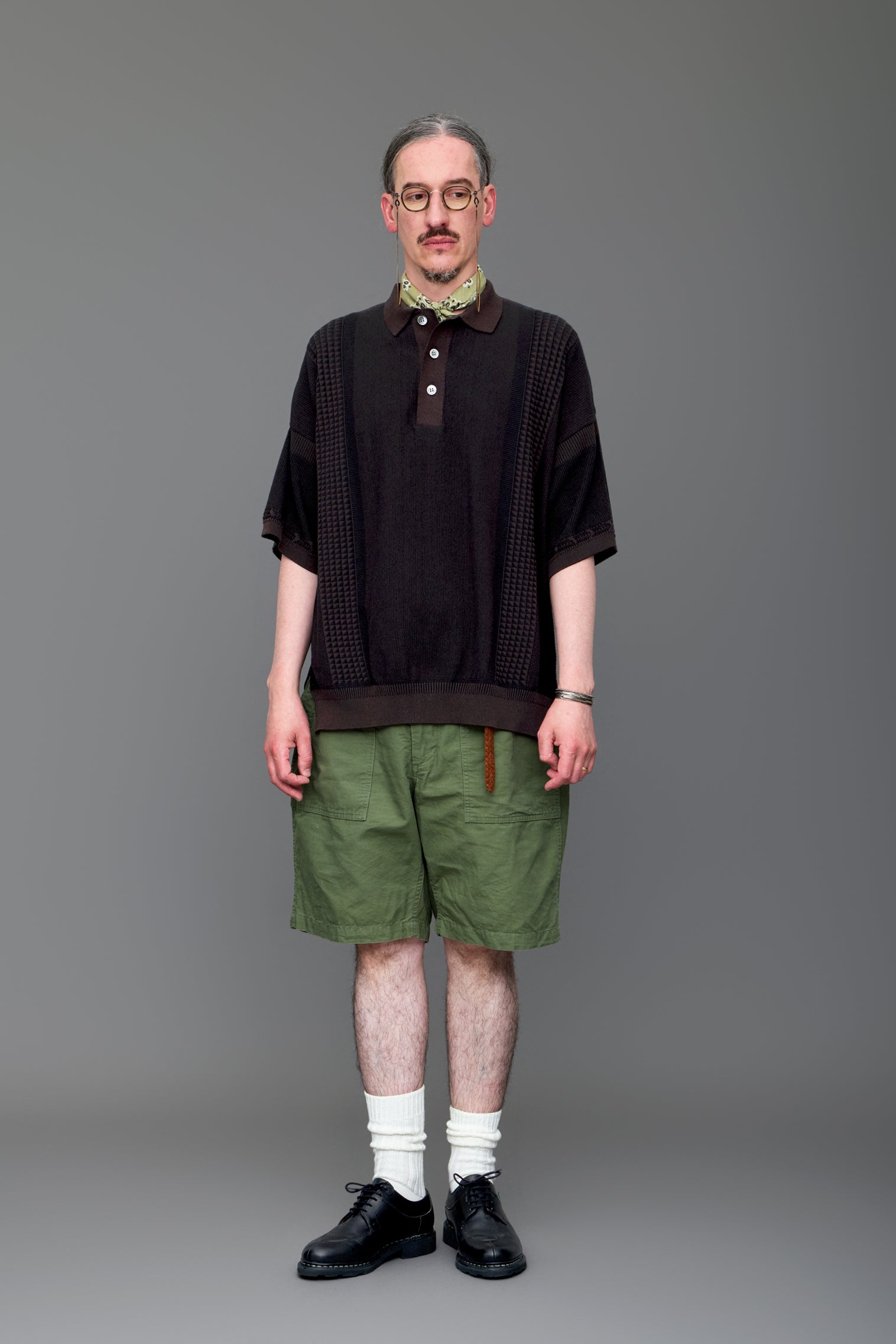 YASHIKI Aotsuyu Knit Polo（青梅雨）YSK-26SS-KN11 BLACK – CASDAY