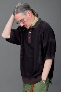 YASHIKI    Aotsuyu Knit Polo（青梅雨）YSK-26SS-KN11 BLACK