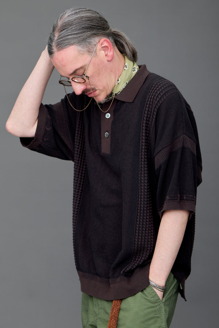 YASHIKI    Aotsuyu Knit Polo（青梅雨）YSK-26SS-KN11 BLACK