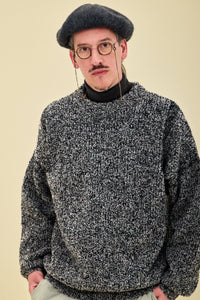 YASHIKI  Shusetsu boucle Knit（終雪） BLACK YSK-25AW-KN12