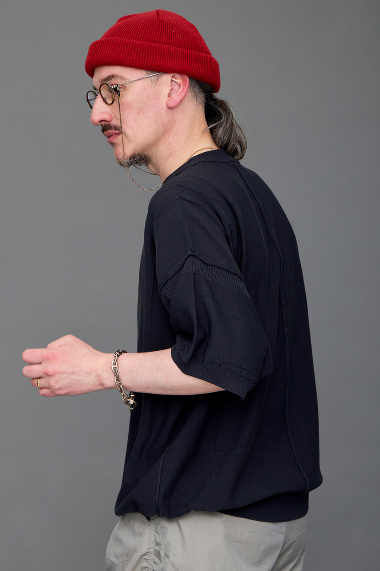 YASHIKI Mebuki S/S Knit (Sprouting) YSK-26SS-KN12 BLACK