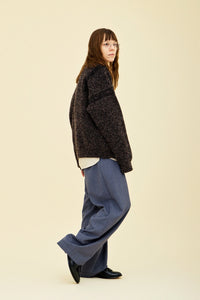 YASHIKI  Shusetsu boucle Knit（終雪） BROWN YSK-25AW-KN12
