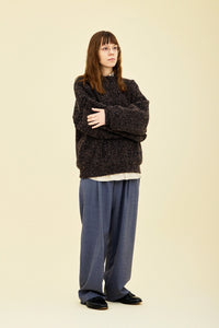 YASHIKI  Shusetsu boucle Knit（終雪） BLACK YSK-25AW-KN12