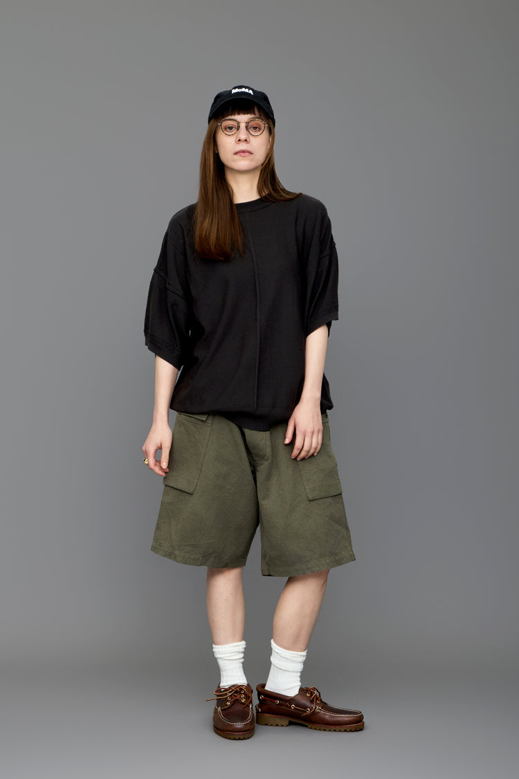 YASHIKI    Mebuki S/S Knit （芽吹き）YSK-26SS-KN12 CHARCOAL