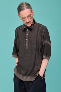 YASHIKI    Ryokufu Henley Knit（緑風）YSK-26SS-KN13 GREIGE