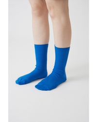 THE HINOKI　GIZA COTTON RIB SOCKS　 THSC-8 BLUE