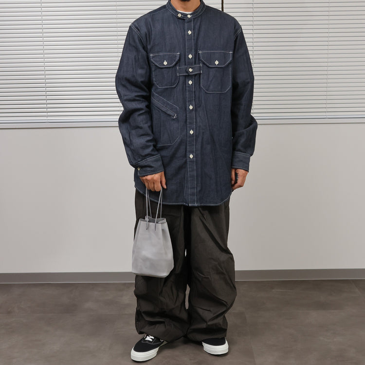 REEL/ Square drawstring bag S.GRAY
