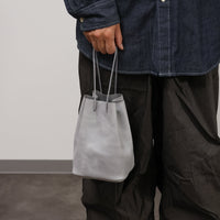 REEL/ Square drawstring bag S.GRAY