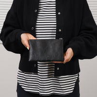 REEL/Flat zip pouch size:M (Flat zip pouch) BLACK