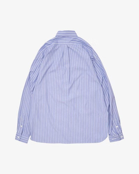Sillage / wide shirt high count white stripe 