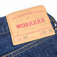 WORKERS  Lot 802 Slim Tapered Jeans 13.75 oz American Cotton 100%, Raw Denim