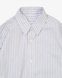 Sillage / wide shirt high count blue stripe