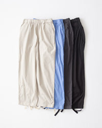 RINEN / 70/1 Twill Pants with Drawstring Hems