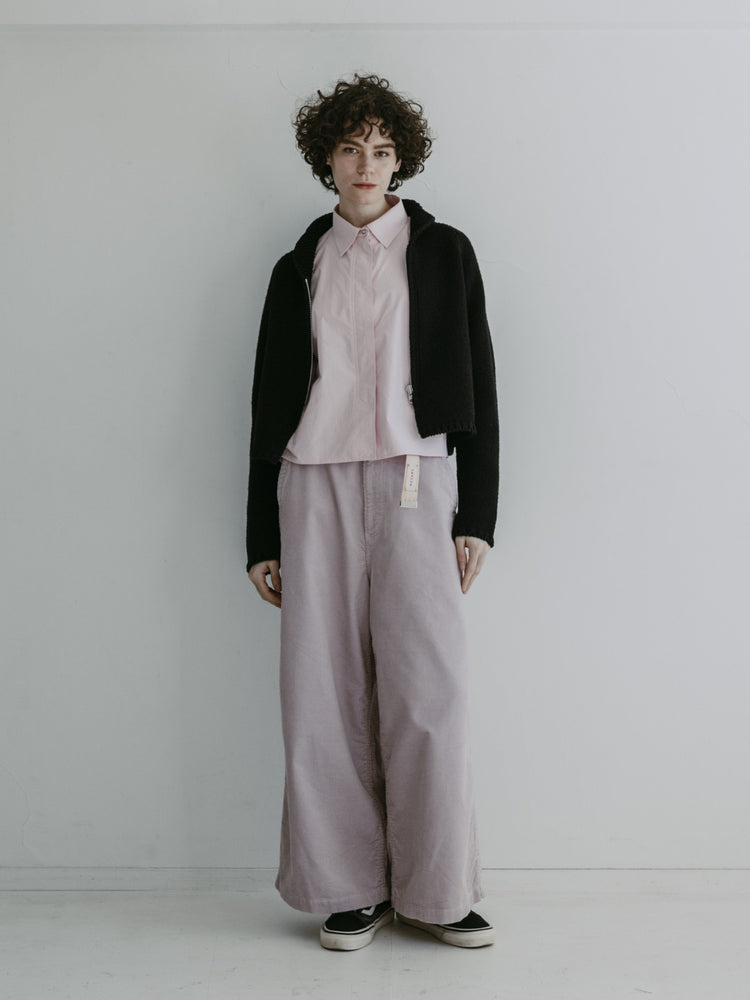MEYAME / CORDUROY SIDE LINE WIDE PANTS PINK