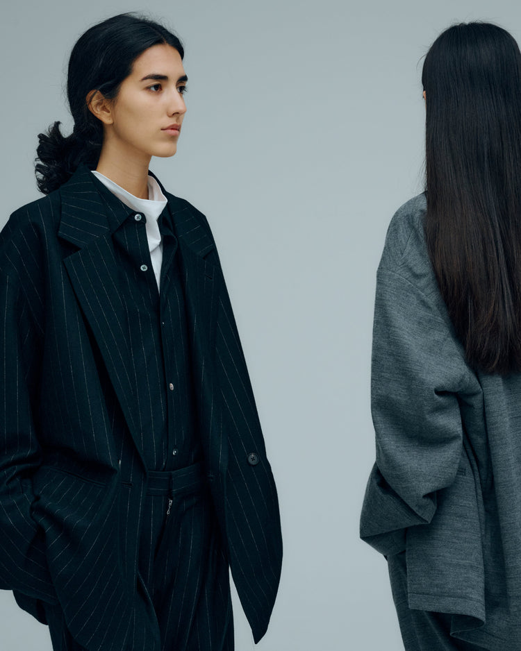 KANEMASA PHIL  36G Wool Stripe Trouser