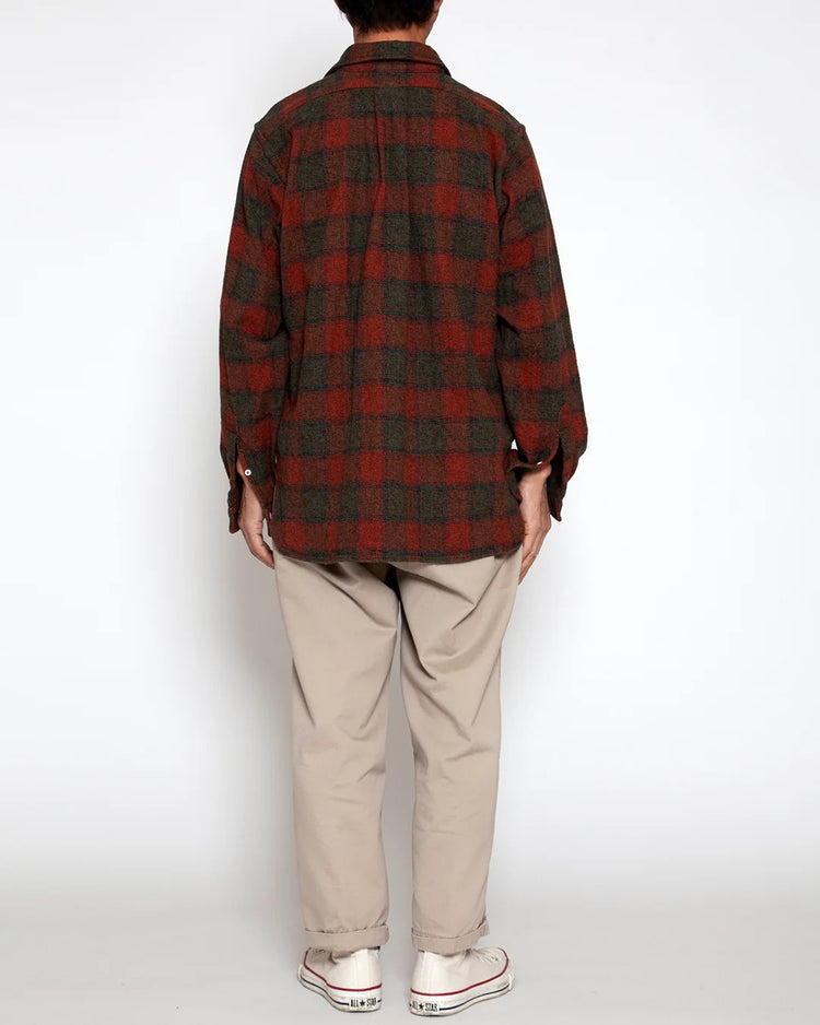 THE CORONA UTILITY  CS005 - W.C.W SHIRT PULLOVER / Red × Green CS005-26-06-M