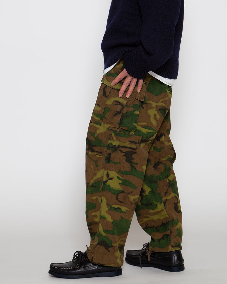 FATIGUE SLACKS  FP006 - JUNGLE SLACKS / ERDL "GREEN in COUNTRY" w/ Bio-wash FP006-26-07