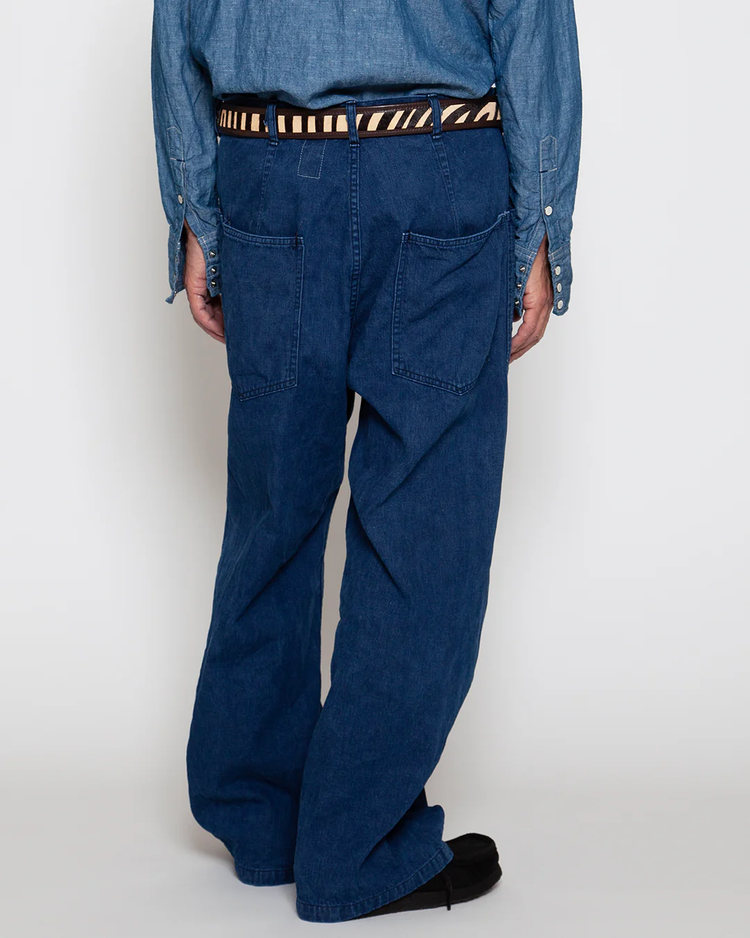 FATIGUE SLACKS  FP015 UTILITY NAVY SLACKS  Indigo w Bio-wash