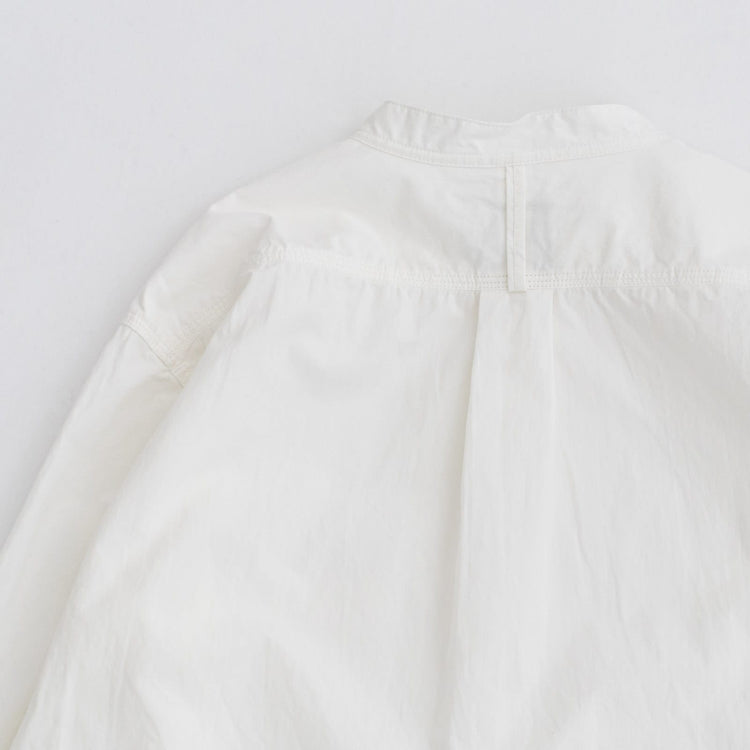 RINEN / 80/2 Downproof Stand Collar Shirt 01. White