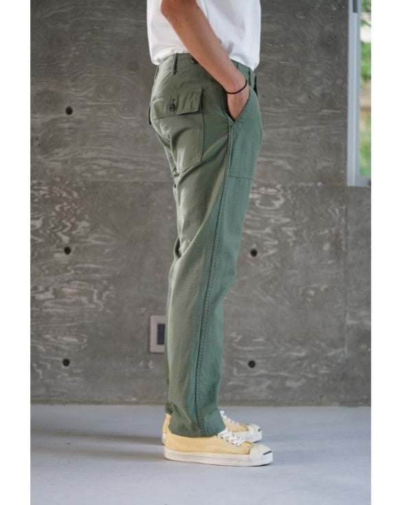 orslow  SLIM FIT FATIGUE PANTS GREEN