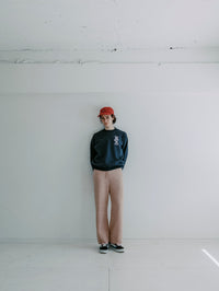 MEYAME NO.6 EMBROIDELY SWEAT (BRUSHED LINING) NAVY