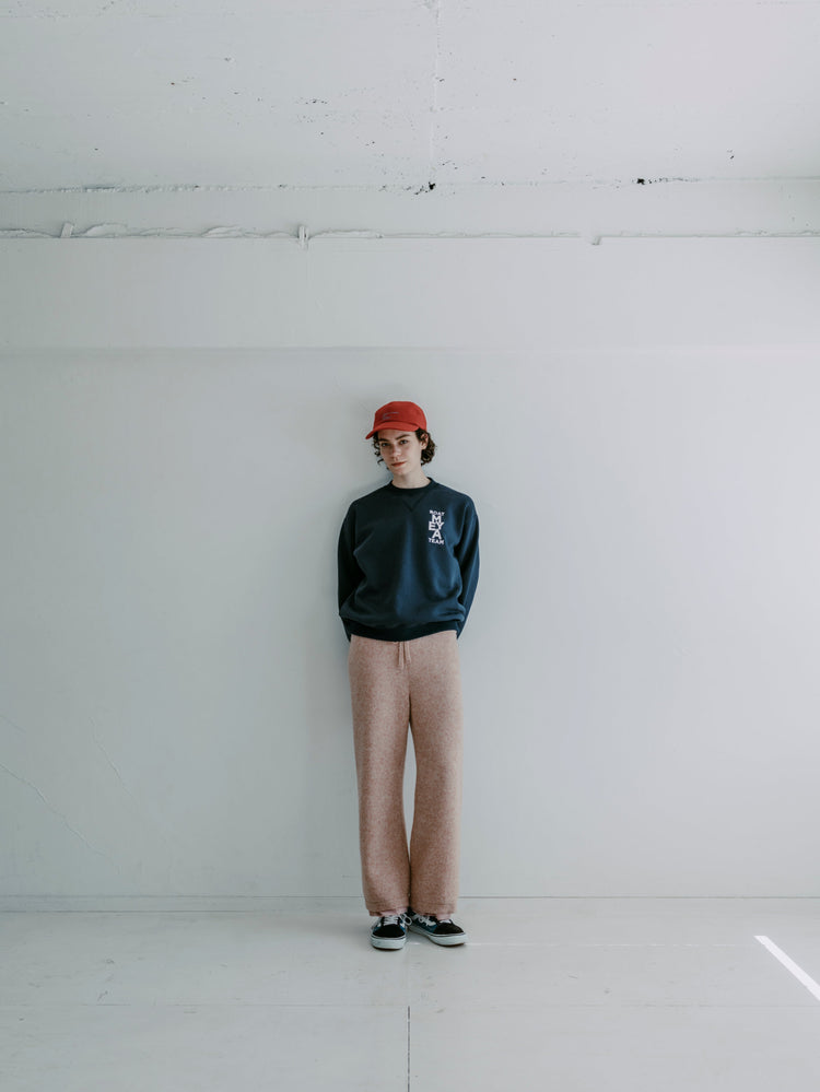 MEYAME NO.6 EMBROIDELY SWEAT (BRUSHED LINING) NAVY