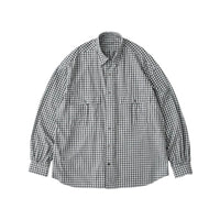 PORTER CLASSIC ROLL UP HEATHER GINGHAM CHECK SHIRT (GIZA 120/2)