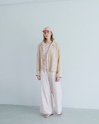 MEYAME  SIDE LINE WIDE PANTS PINK