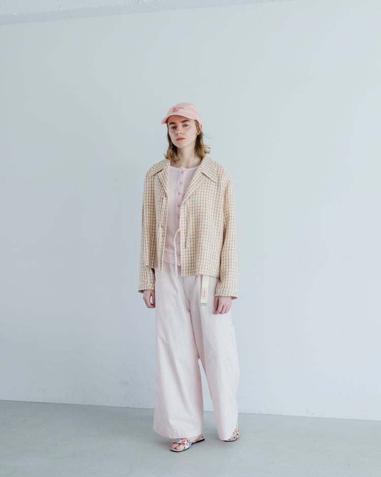 MEYAME  SIDE LINE WIDE PANTS PINK