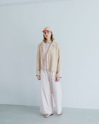 MEYAME   SOFT RIB SIDE STITCH CARDIGAN MEY-2335 LIGHT PINK