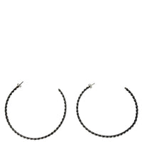 FIRST AMERICAN TRADERS / Sterling Silver Hoop Earrings Chain Line LLA
