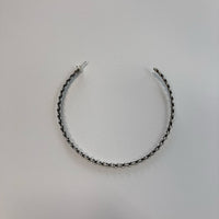 FIRST AMERICAN TRADERS / Sterling Silver Hoop Earrings Chain Line LLA