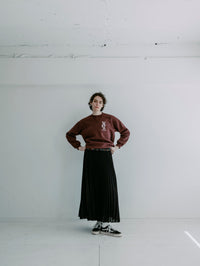 MEYAME NO.6 EMBROIDELY SWEAT (BRUSHED LINING) BURGUNDY