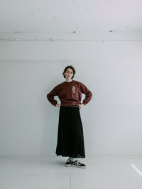 MEYAME NO.6 EMBROIDELY SWEAT (BRUSHED LINING) BURGUNDY